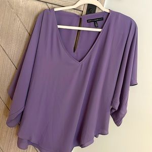 Purple flowy top